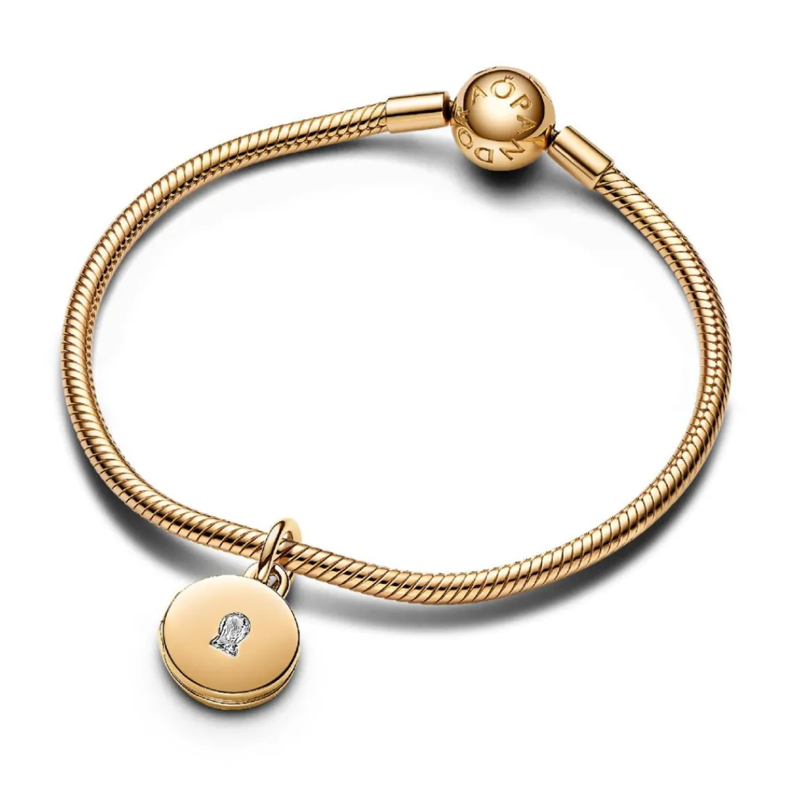 Pandora Charm Pendant Médaillon Amour Ouvrable et Gravable Doré | Femme Charms
