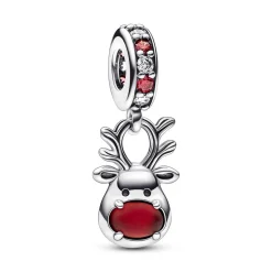 Pandora Charm Pendant Murano Renne au Nez Rouge – Moments | Femme Charms