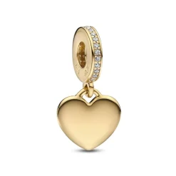 Pandora Charm Pendant - Médaillon Cœur Gravable | Femme Charms