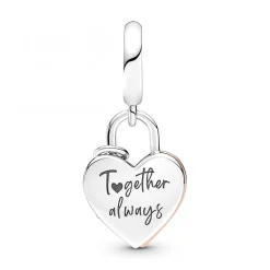 Pandora Charm pendant moments Coeur & mini cadenas | Femme Charms