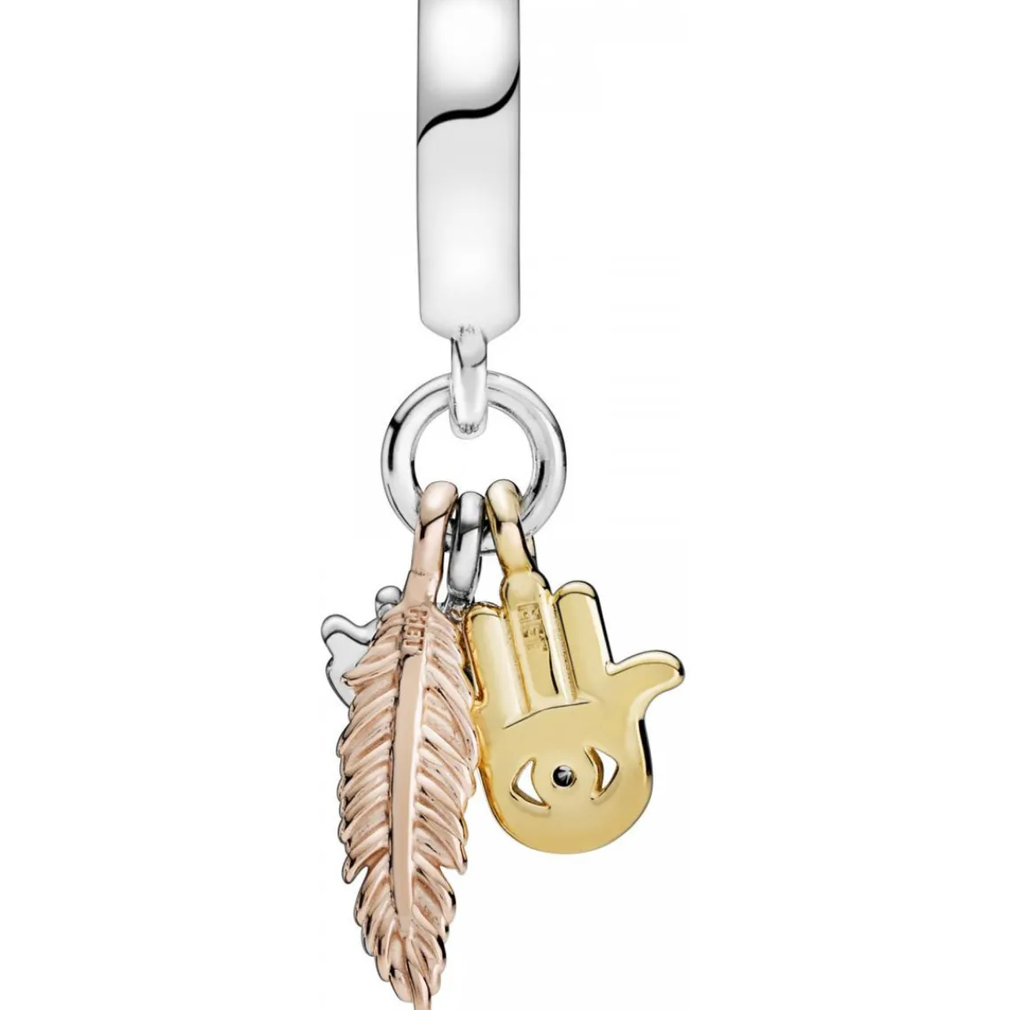 Pandora Charm Pendant Moments Spirituel Main de Fatma, oeil de la Providence et Plume | Femme Charms
