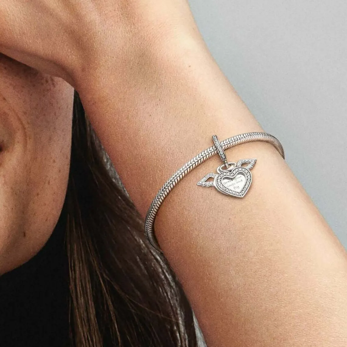 Pandora Charm Pendant Moments Cœur et Ailes d'Ange | Femme Charms