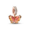 Pandora Charm Pendant Papillon Murano Rose et Jaune | Femme Charms
