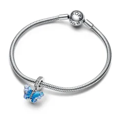 Pandora Charm Pendant Papillon Murano Bleu | Femme Charms