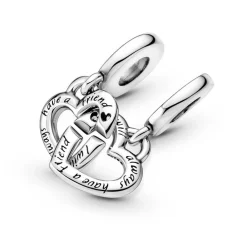 Pandora Charm Pendant Séparable Cœurs de Sœurs Moments | Femme Charms