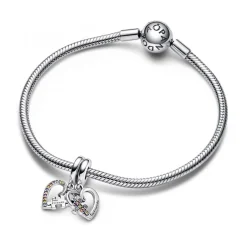 Pandora Charm Pendant Séparable Cœurs et Pièces de Puzzle de l’Amitié | Femme Charms