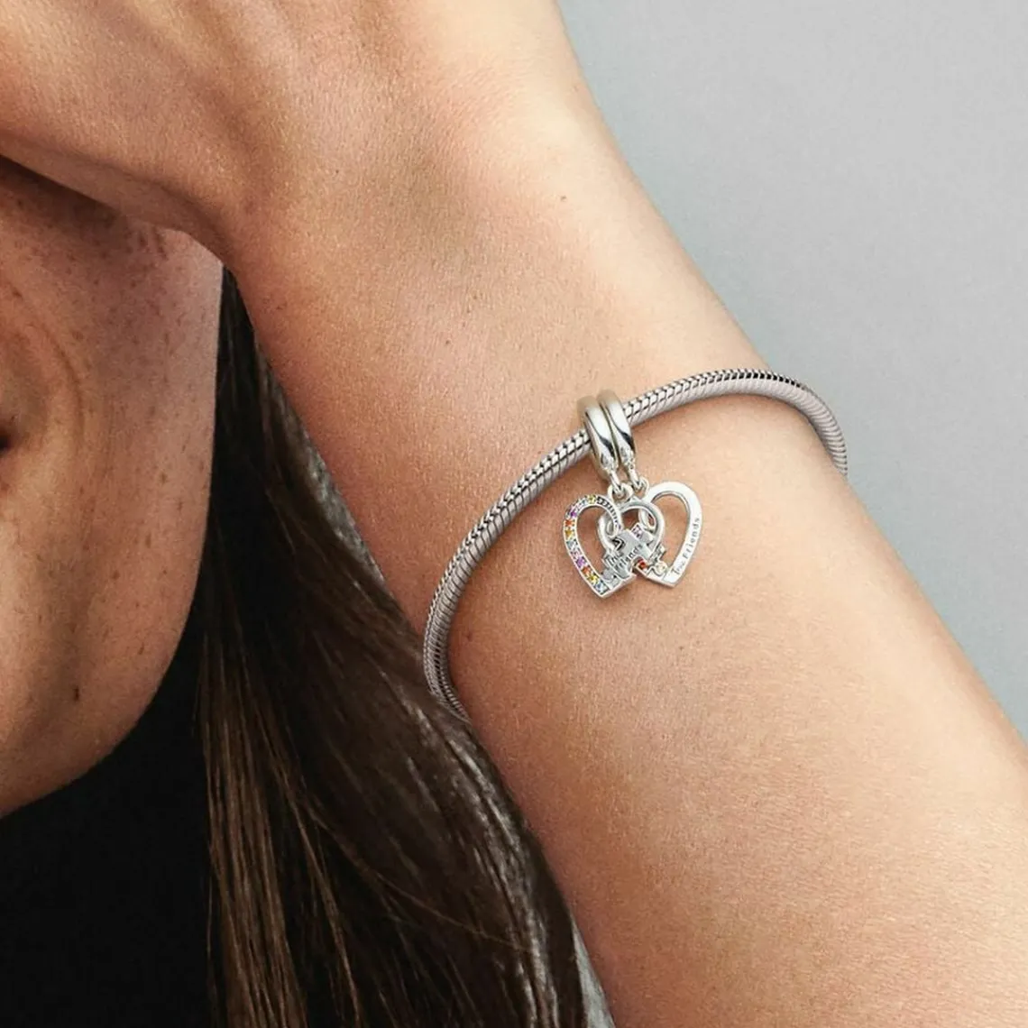 Pandora Charm Pendant Séparable Cœurs et Pièces de Puzzle de l’Amitié | Femme Charms