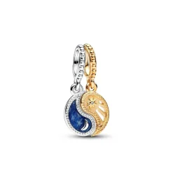 Pandora Charm Pendant Séparable Soleil et Lune Bimatière | Femme Charms