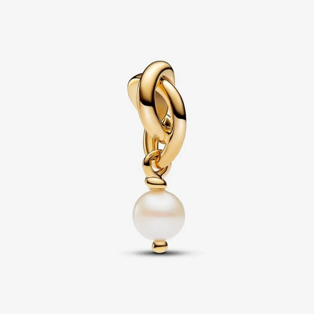 Pandora Charm Pendant Triple Cercle de l'Éternité Perle de Culture d’Eau Douce Traitée | Femme Charms