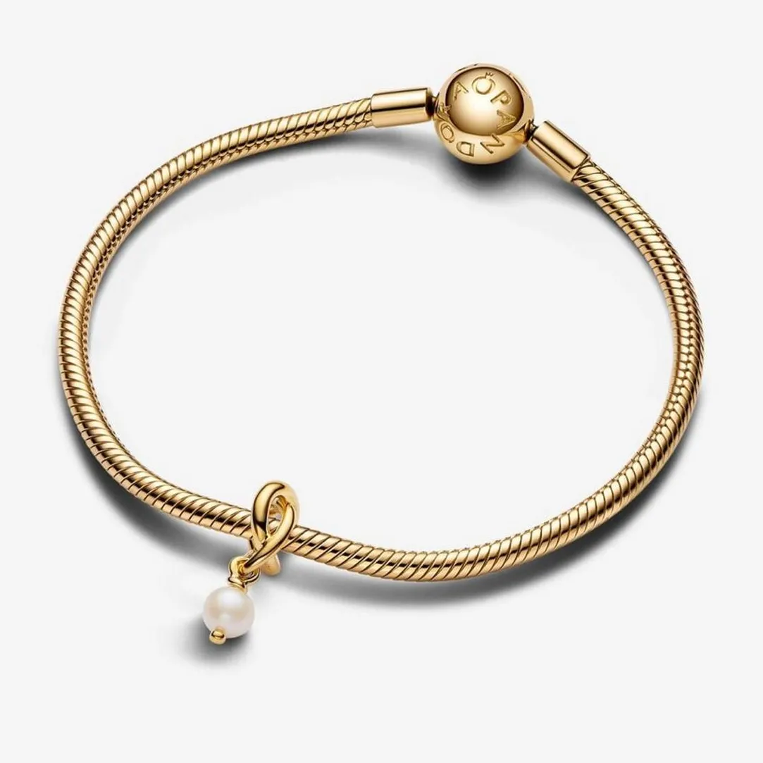 Pandora Charm Pendant Triple Cercle de l'Éternité Perle de Culture d’Eau Douce Traitée | Femme Charms