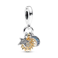 Pandora Charm Pendant Triple Céleste Bimatière | Femme Charms