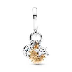 Pandora Charm Pendant Triple Céleste Bimatière | Femme Charms