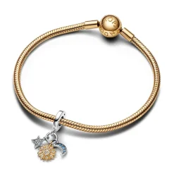 Pandora Charm Pendant Triple Céleste Bimatière | Femme Charms