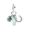 Pandora Charm Pendant Triple Trèfle à Quatre Feuilles, Cœur et Fer à Cheval | Femme Charms