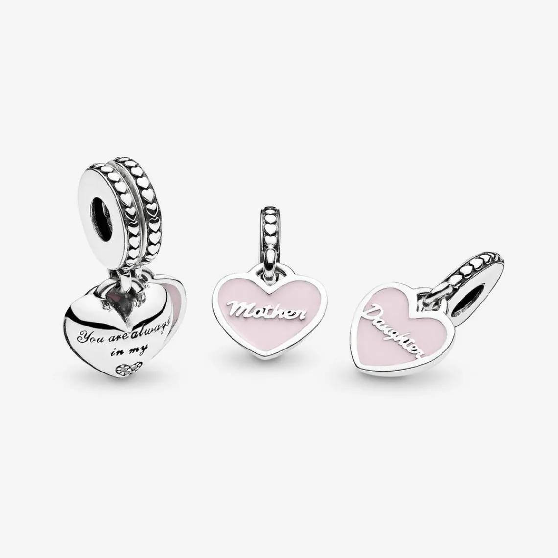 Pandora Charm pendentif Moments avec cœurs mère et fille | Femme Charms