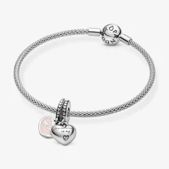 Pandora Charm pendentif Moments avec cœurs mère et fille | Femme Charms