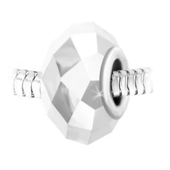 So Charm Bijoux Charm perle cristal à facettes et acier par SC Crystal BEA0016 | Femme Charms