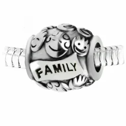 So Charm Bijoux Charm perle "family" en acier par SC Crystal | Femme Charms