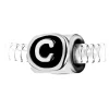 So Charm Bijoux Charm perle lettre C en acier par SC Crystal BEA0269-C | Femme Charms