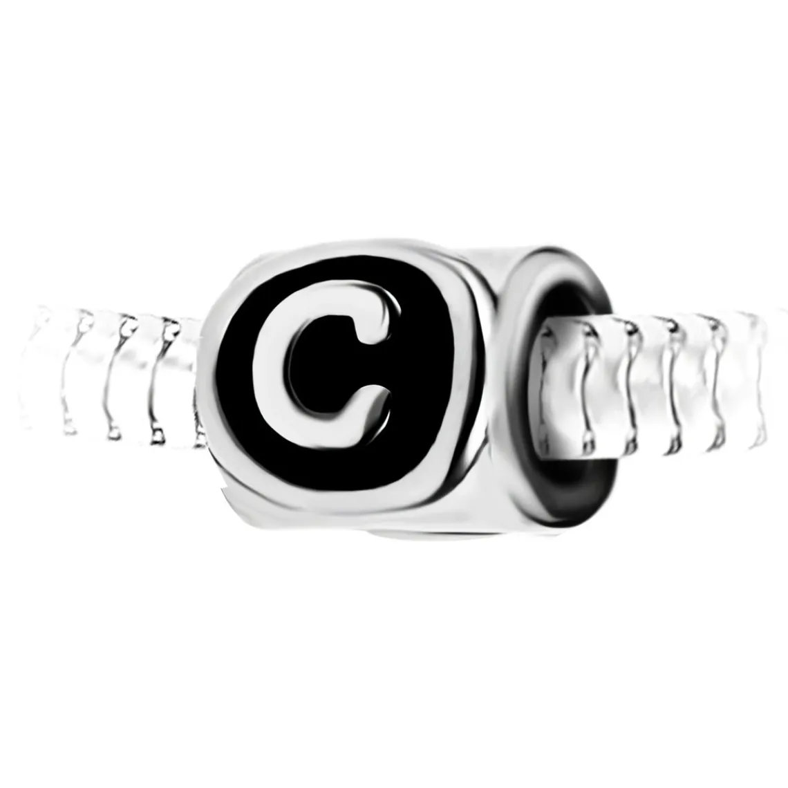 So Charm Bijoux Charm perle lettre C en acier par SC Crystal BEA0269-C | Femme Charms