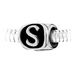 So Charm Bijoux Charm perle lettre S en acier par SC Crystal BEA0269-S | Femme Charms