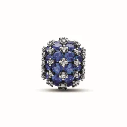 Pandora Charm Rond Pavé Scintillant Bleu | Femme Charms