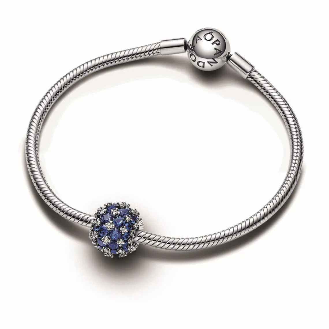 Pandora Charm Rond Pavé Scintillant Bleu | Femme Charms