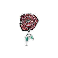 Pandora Charm Rose en Fleur Scintillante | Femme Charms