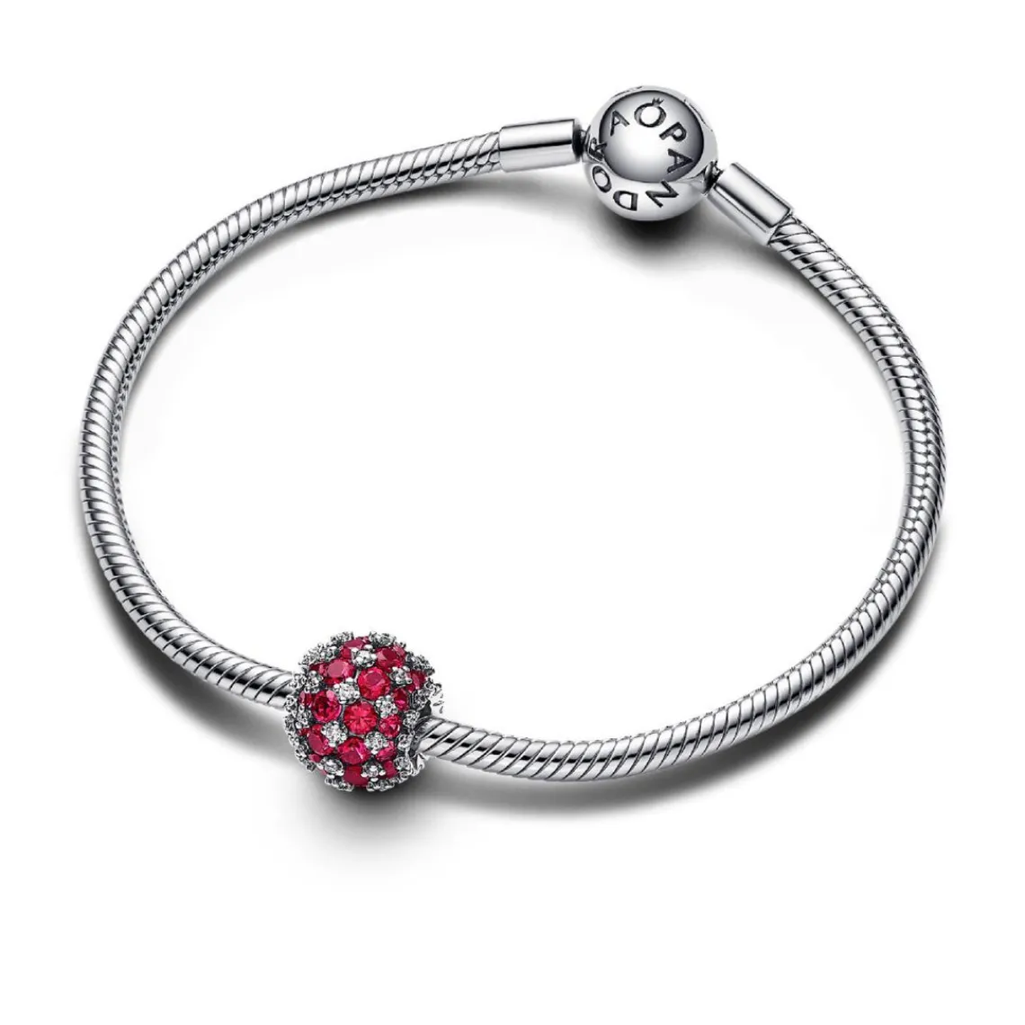 Pandora Charm Rose Rond Pavé Scintillant | Femme Charms