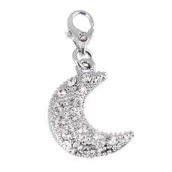 So Charm Bijoux Charms Et Perles So Charm - CH0178-ARGENT - Charm Lune Strass | Femme Charms