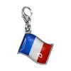 So Charm Bijoux Charms Et Perles So Charm - CH1022-ARGENT - Charm Drapeau Français | Femme Charms