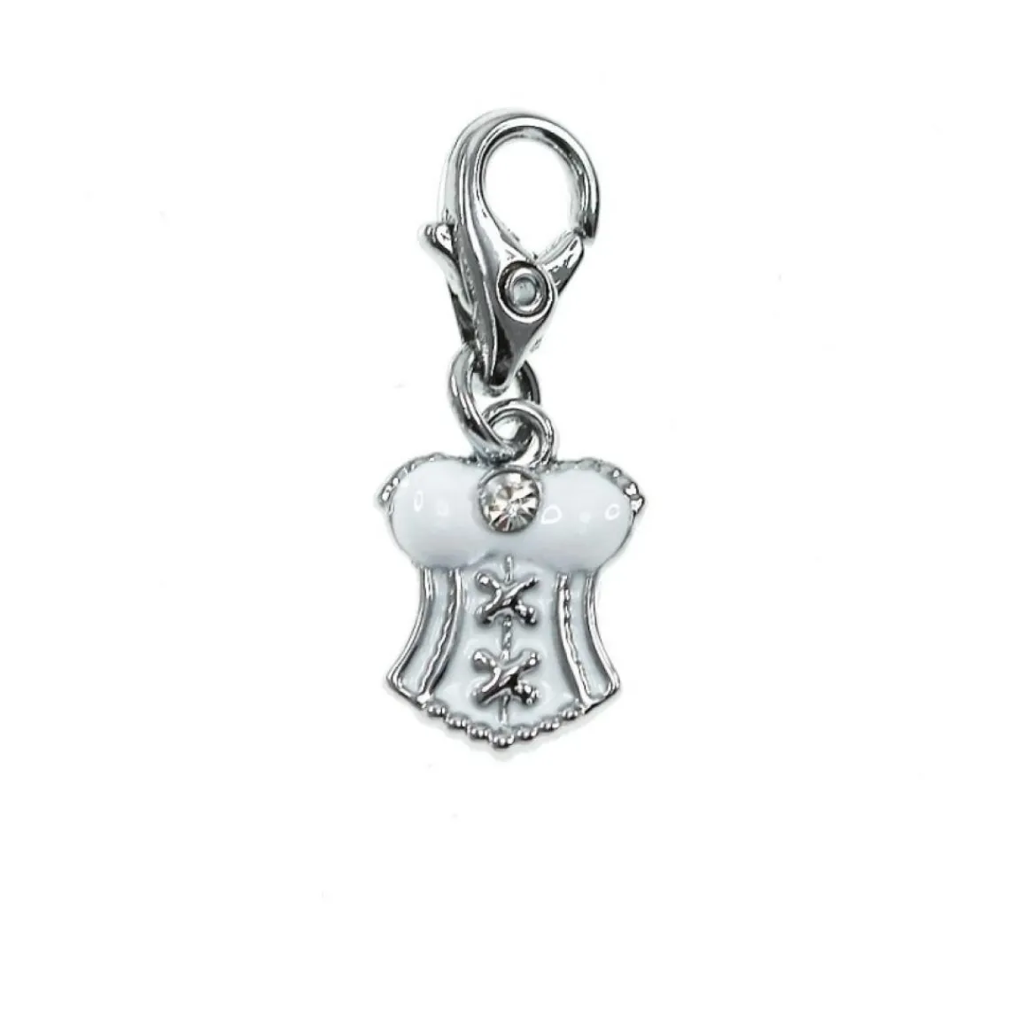 So Charm Bijoux Charms Et Perles So Charm - CH0989-ARGENT - Charm Corset Blanc | Femme Charms