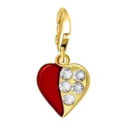 So Charm Bijoux Charms Et Perles So Charm - CH0385-DORE - Charm Coeur Rouge | Femme Charms