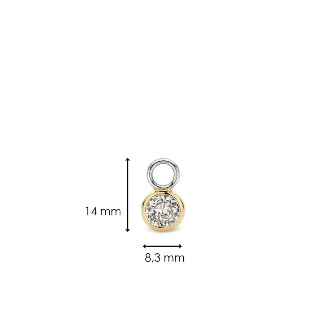 Ti Sento Charms et perles 9180ZY-H - Argent, plaqué or | Femme Boucles D'Oreilles