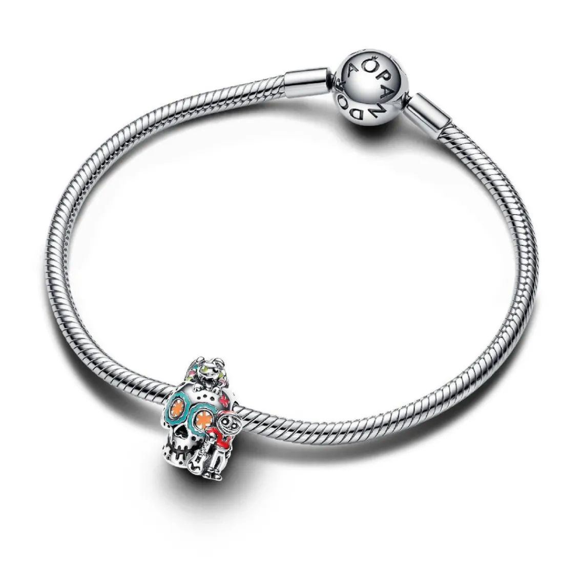 Pandora Charm Tête de Mort Luminescente Miguel et Dante du film Coco des studios Disney Pixar | Femme Charms