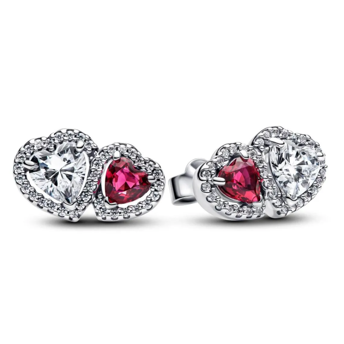 Pandora Clous d'Oreilles Cœurs Halo | Femme Boucles D'Oreilles