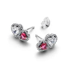 Pandora Clous d'Oreilles Cœurs Halo | Femme Boucles D'Oreilles