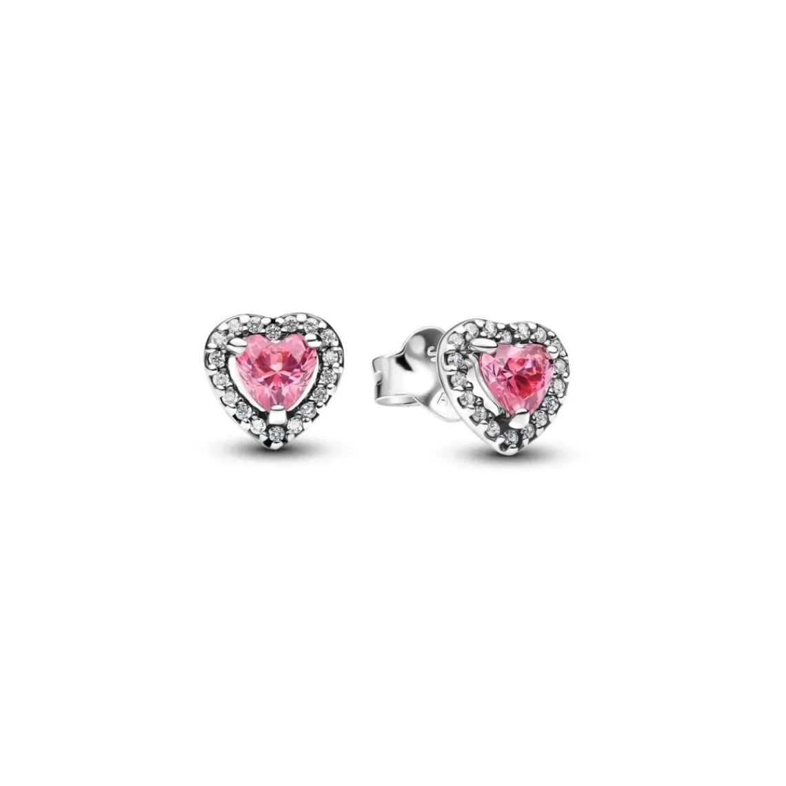 Pandora Clous d'Oreilles Cœurs Surélevés Roses | Femme Boucles D'Oreilles