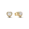 Pandora Clous d’Oreilles Cœur Surélevé Scintillant | Femme Boucles D'Oreilles