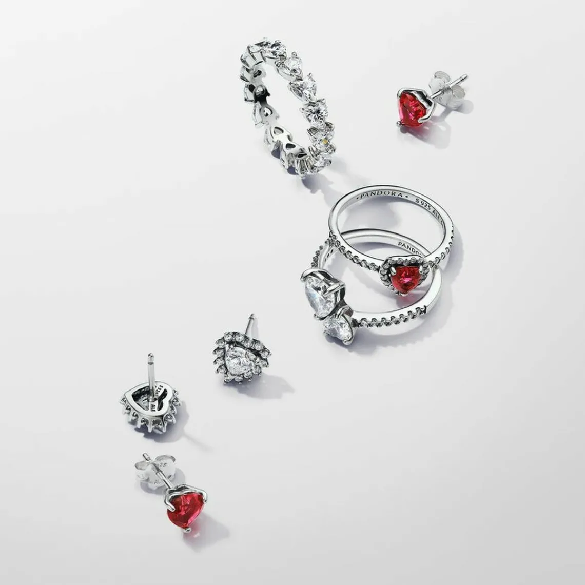 Pandora Clous d’Oreilles Halo Cœur Scintillant | Femme Boucles D'Oreilles