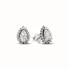 Pandora Clous d’Oreilles Halo Poire Scintillant | Femme Boucles D'Oreilles
