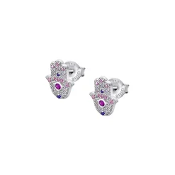 Lotus Silver Clous d'oreilles Rainbow LP1989-4-1 Argent Rose | Femme Boucles D'Oreilles
