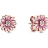 Pandora Clous d Oreilles Marguerites Roses | Femme Boucles D'Oreilles