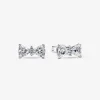 Pandora Clous d’Oreilles Nœud Scintillant Argent | Femme Boucles D'Oreilles