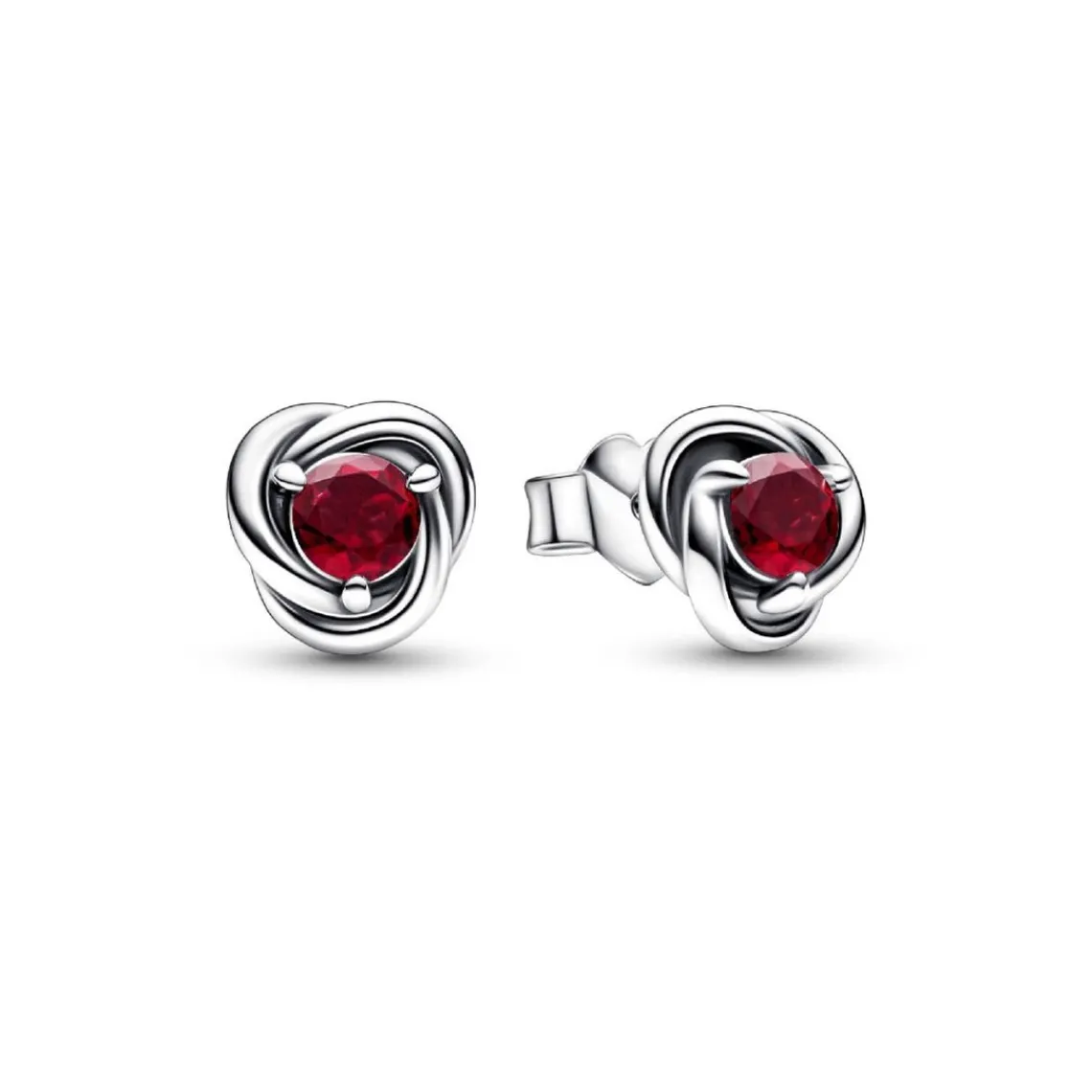 Pandora Clous d’Oreilles - Cercles de l’Éternité Rouge Ardent | Femme Boucles D'Oreilles