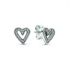 Pandora Clous d'Oreilles Moments Esquisse de Cœurs Scintillants | Femme Boucles D'Oreilles