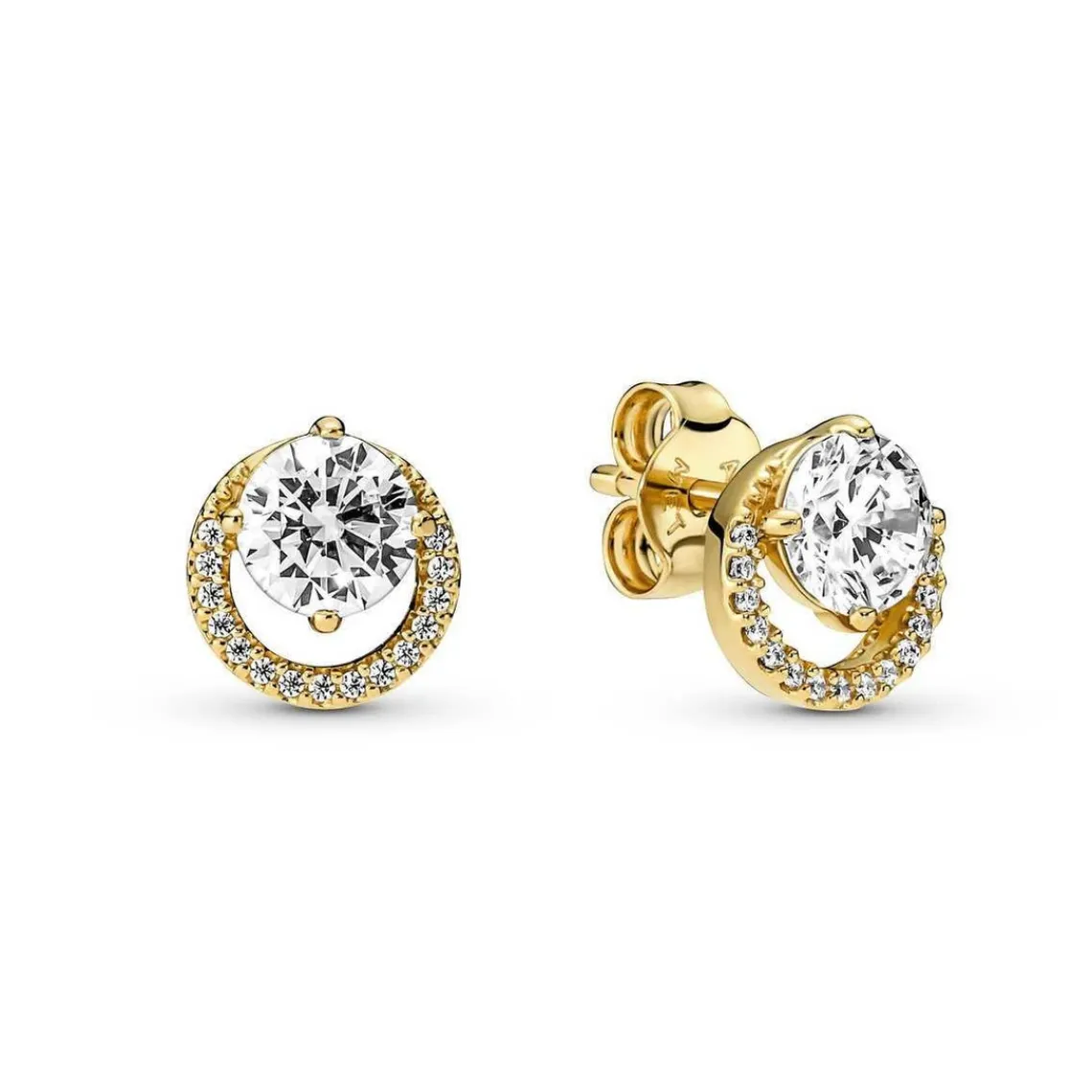 Pandora Clous d’Oreilles Timeless - Halo Rond Scintillant | Femme Boucles D'Oreilles