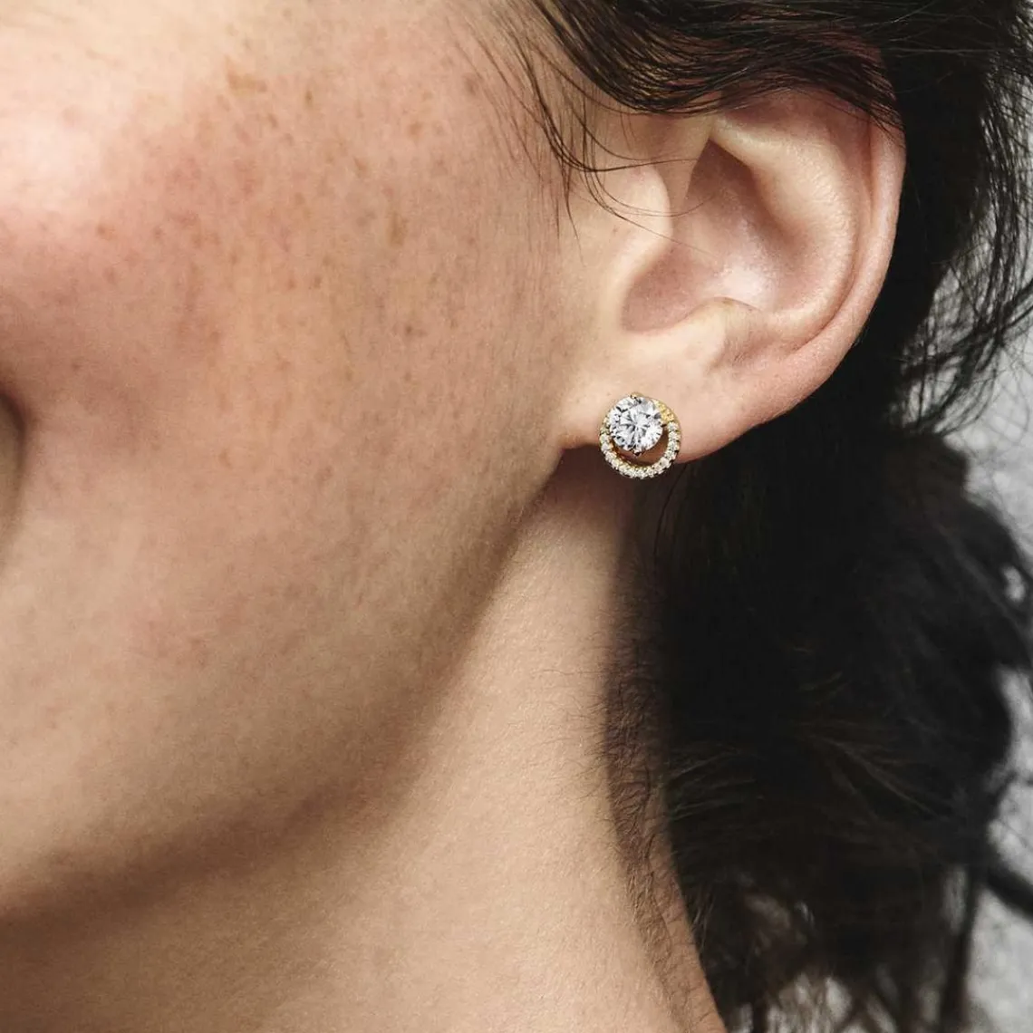 Pandora Clous d’Oreilles Timeless - Halo Rond Scintillant | Femme Boucles D'Oreilles