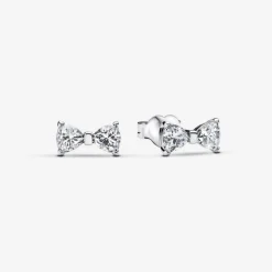 Pandora Clous d’Oreilles Petit Nœud Scintillant | Femme Boucles D'Oreilles