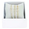 Les Interchangeables Coffret A58668 - 3 Joncs Sertis Fleurs Dorés Femme | Femme Bracelet